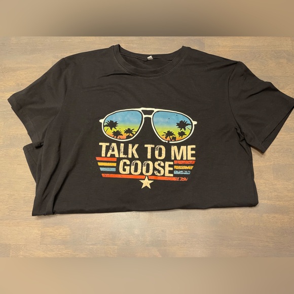 😎 Top Gun “Talk to me goose” • Black T-Shirt | Size: 2XL - Picture 2 of 4